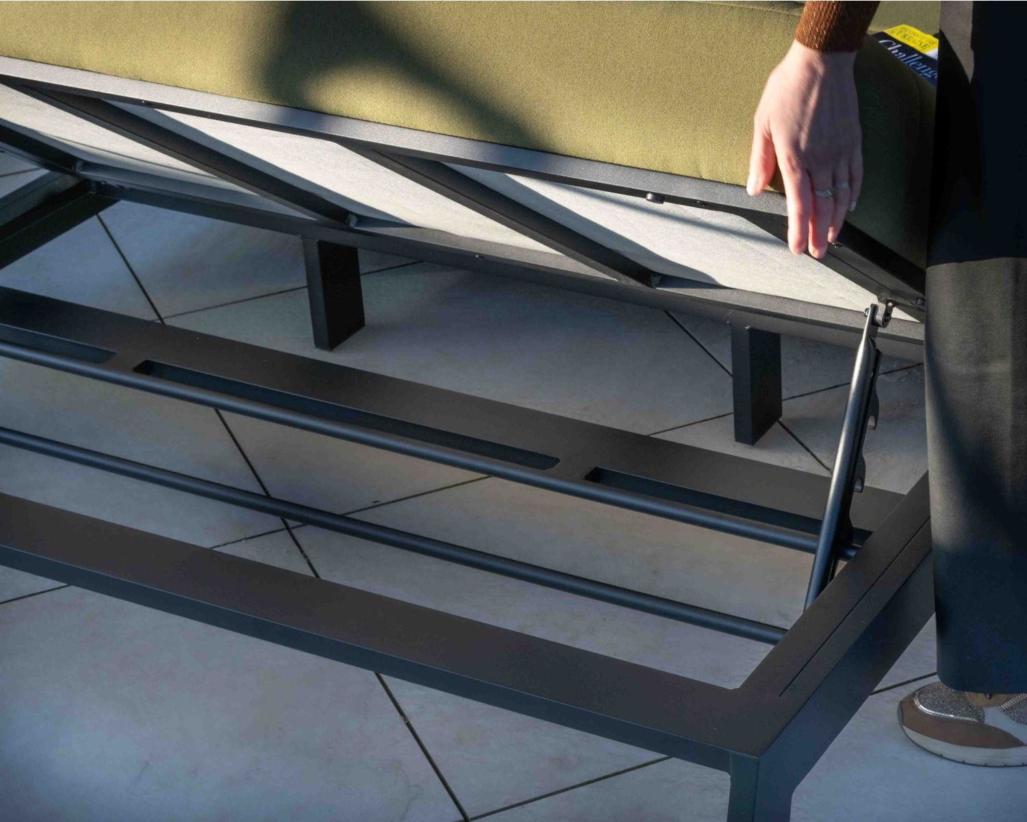 Lettino matrimoniale "Terrasse" verde e nero, top di gamma