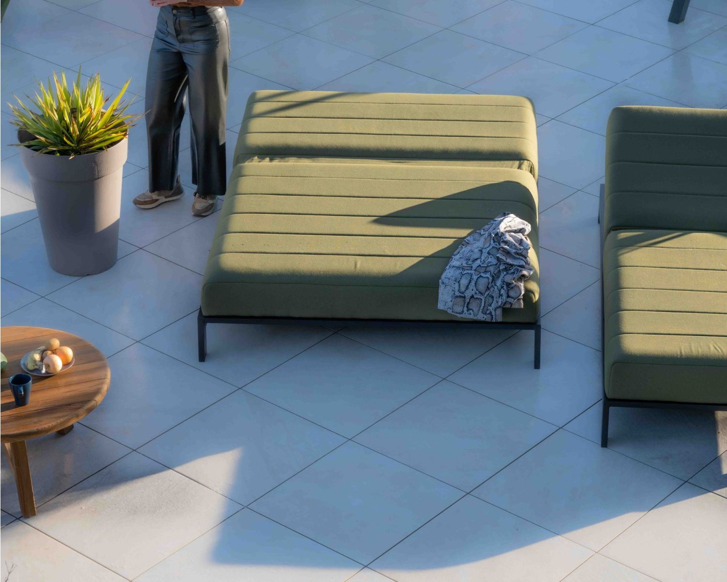 Lettino matrimoniale "Terrasse" verde e nero, top di gamma