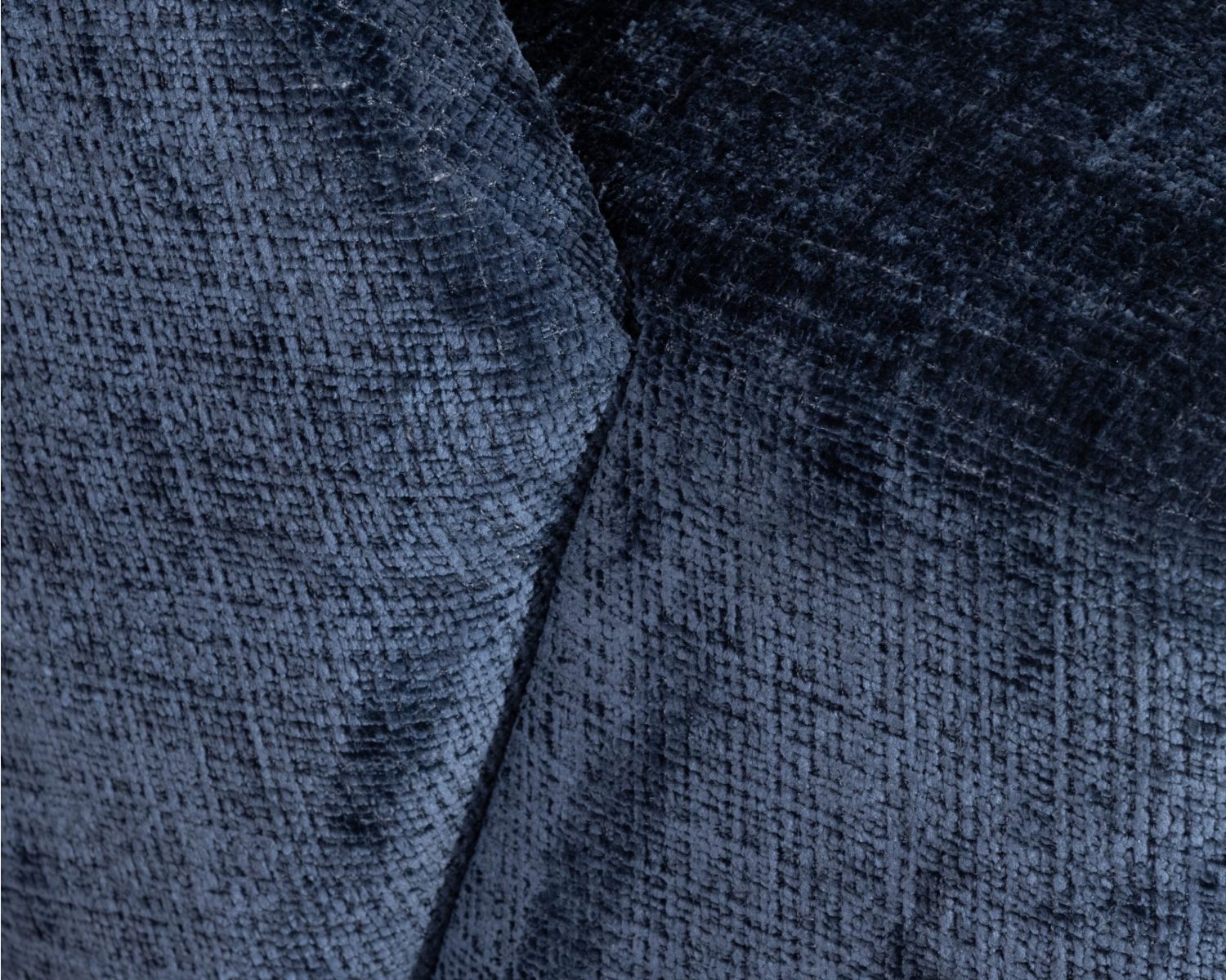 Poltrona d'accento elegante "Marylin" in tessuto blu notte con meccanismo girevole a 360°