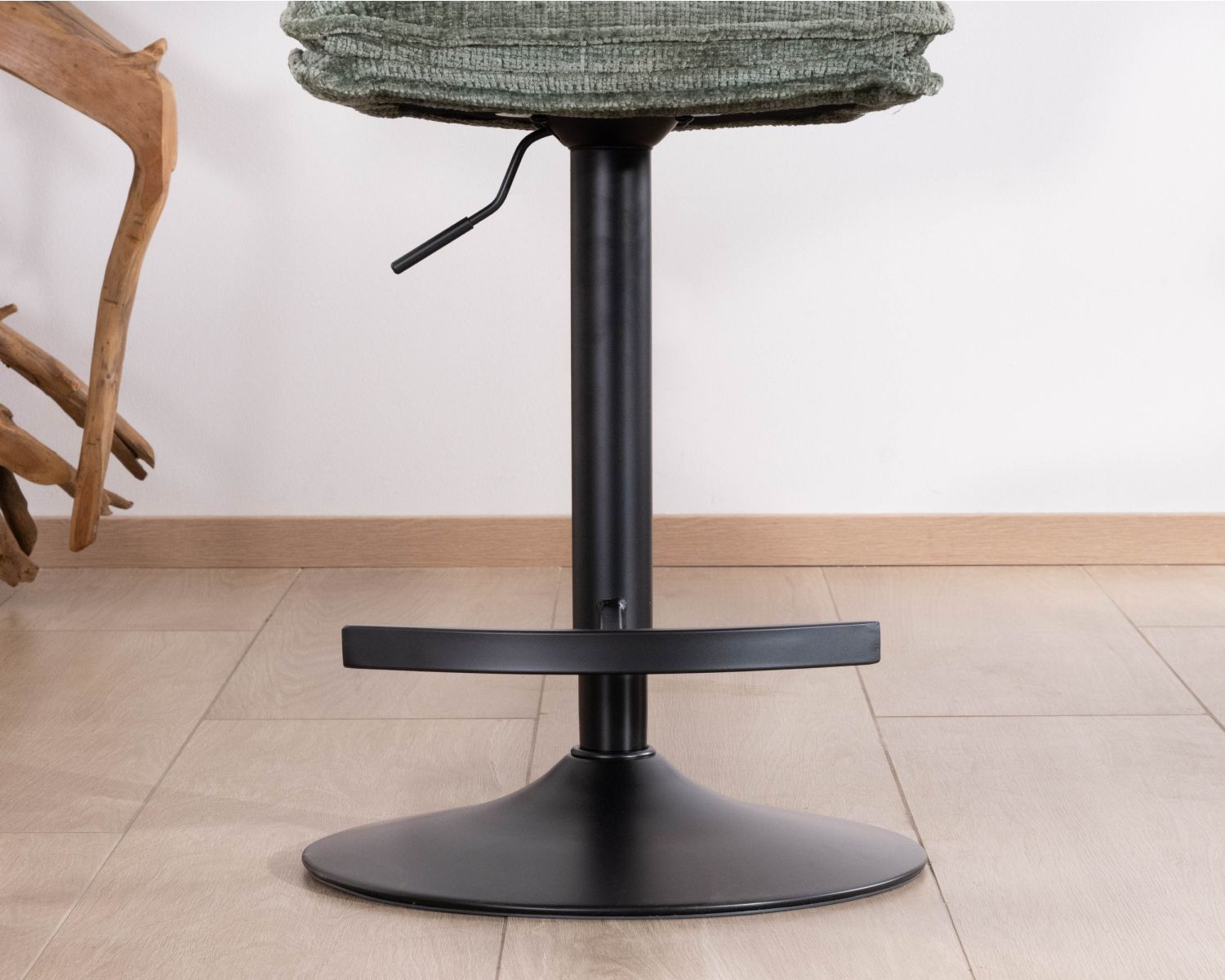 Set di 2 seggioloni regolabili in altezza "Topley" in velluto verde salvia, imbottitura comfort