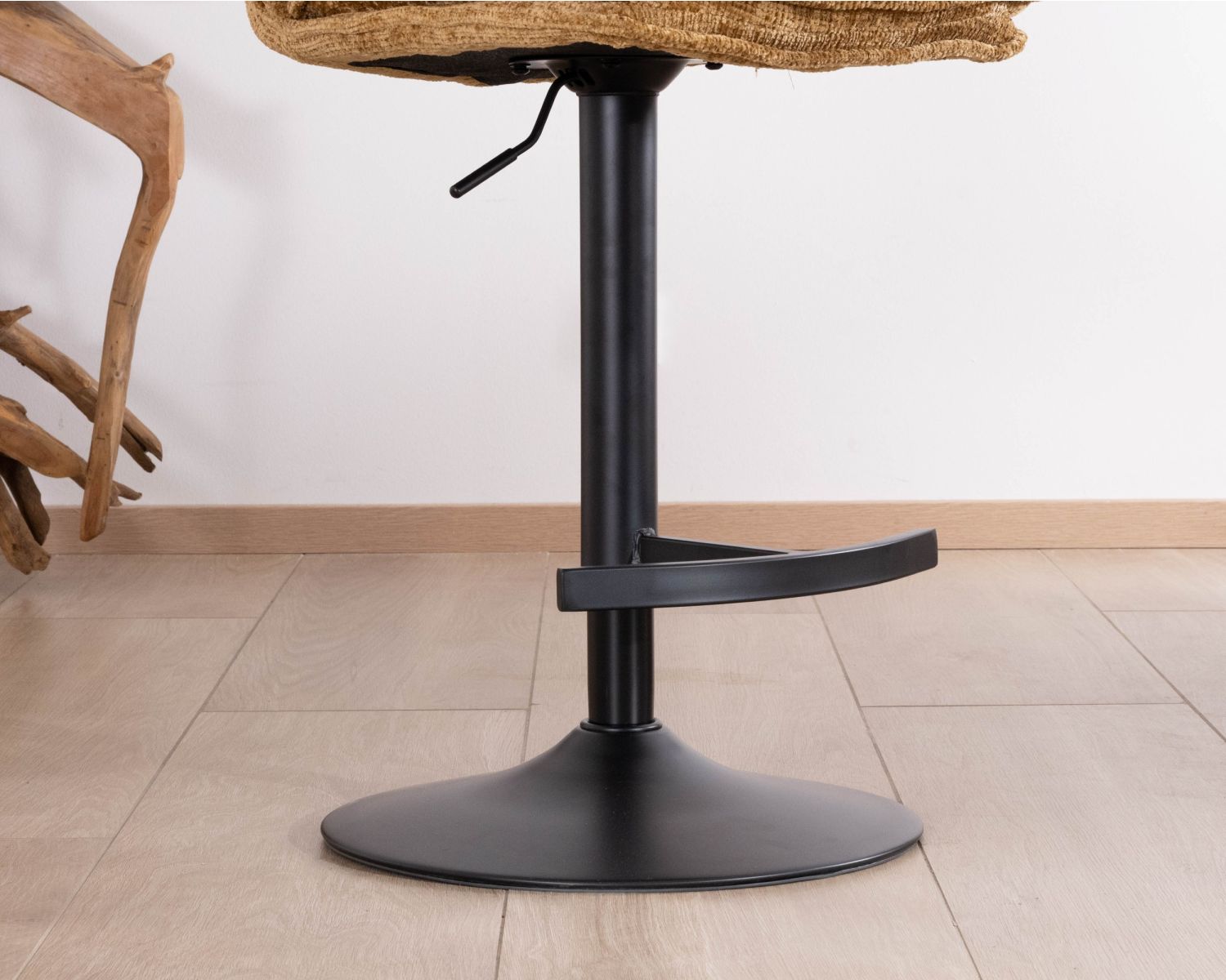 Set di 2 seggioloni "Topley" in tessuto senape, seduta regolabile in altezza