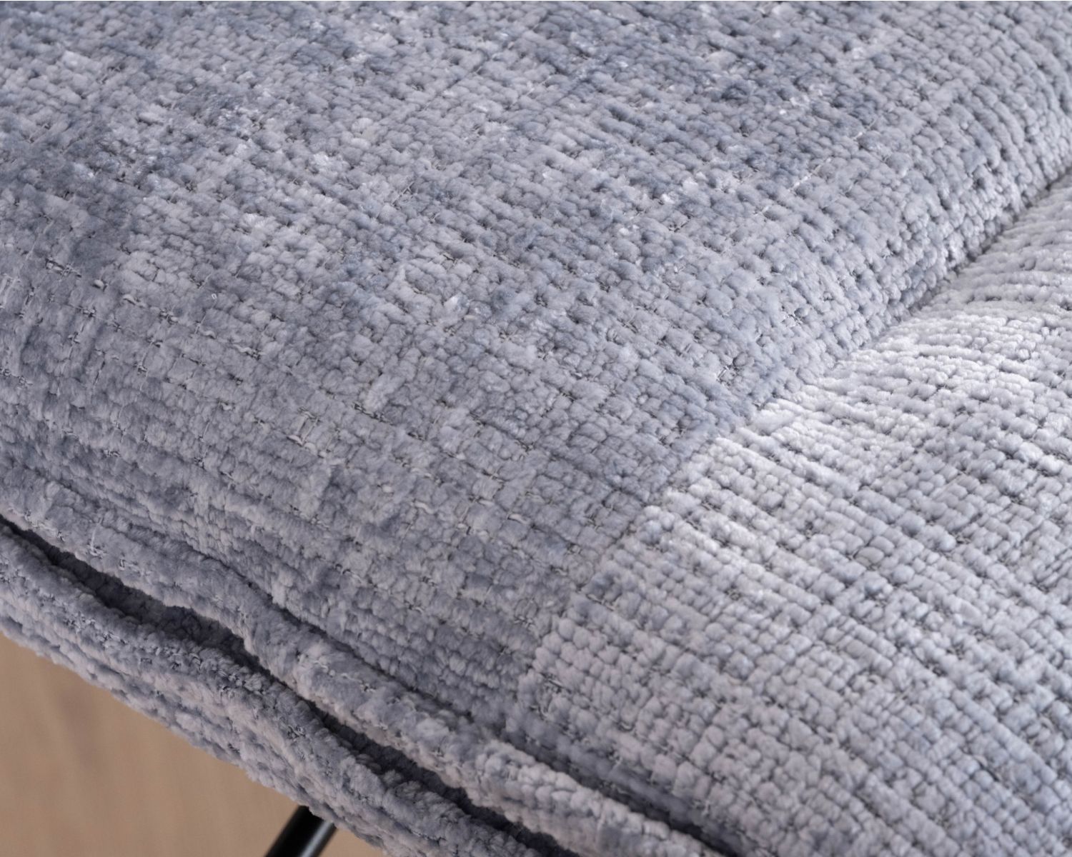 Set di 2 sedie da bar imbottite e regolabili in altezza "Topley" in tessuto blu-grigio