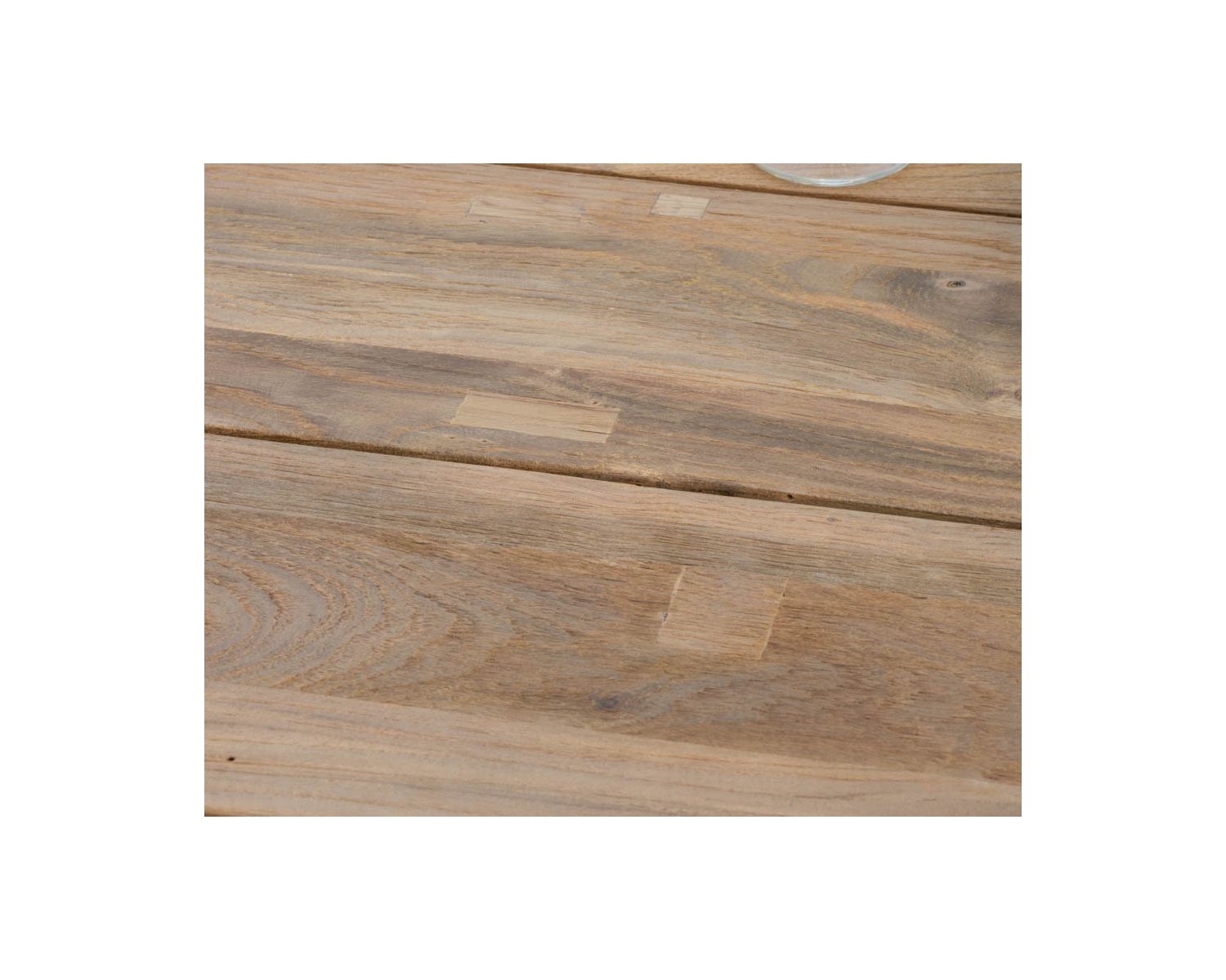 Tavolo da pranzo rotondo per esterni "Ozone" da 130 cm in teak e alluminio