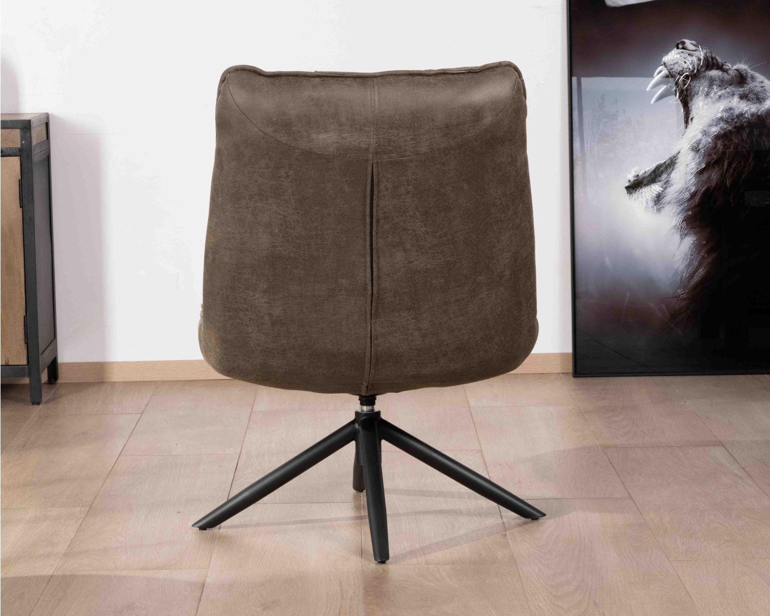 Poltrona reclinabile ultraconfortevole "Grundy" con base girevole in tessuto microfibra verde kaki