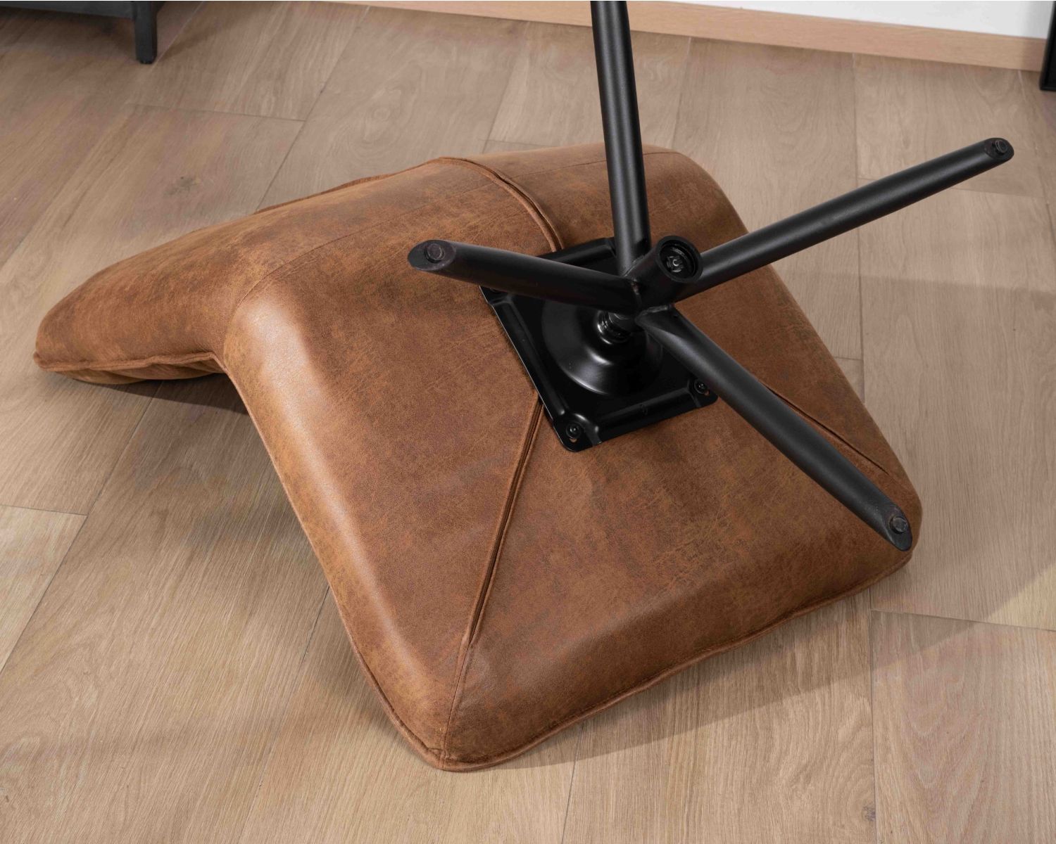 Poltrona reclinabile ultra confortevole "Grundy" con base girevole in tessuto microfibra Havana