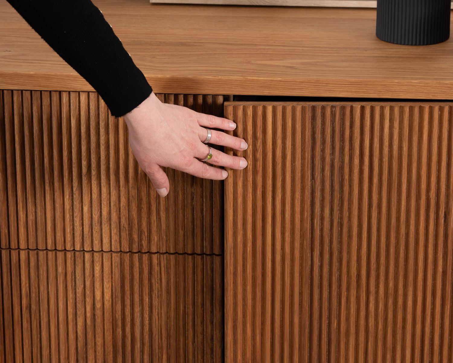 Grande credenza in stile retrò in rovere oliato da 180 cm "Winton