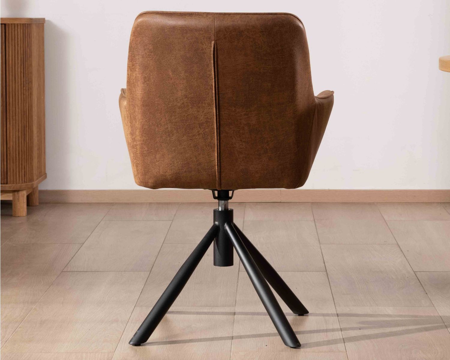 Set di 2 sedie avvolgenti "Ritchey" su base girevole in tessuto microfibra Havana