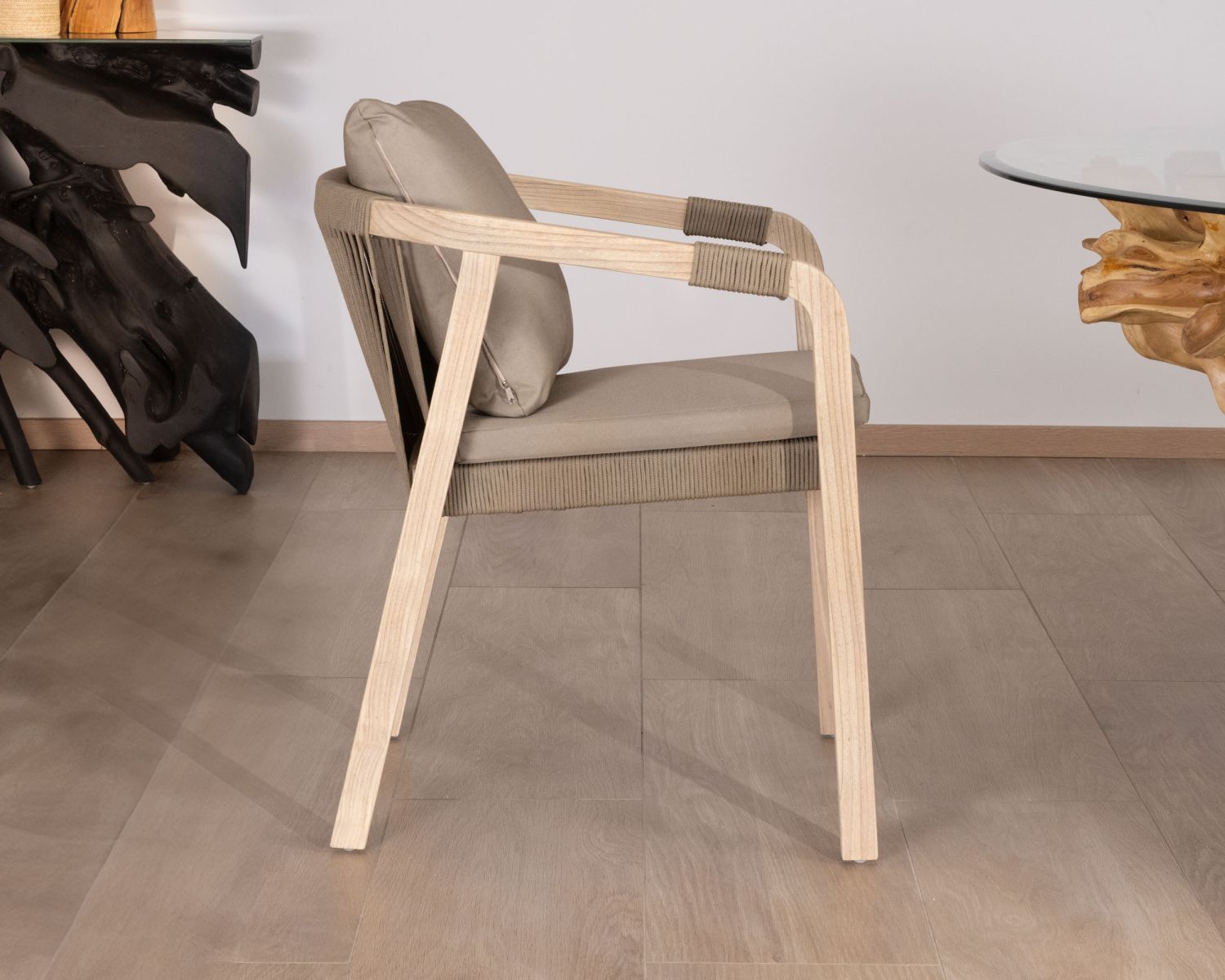 Set di 2 sedie da pranzo in teak rigenerato "Eole" per il massimo comfort e design