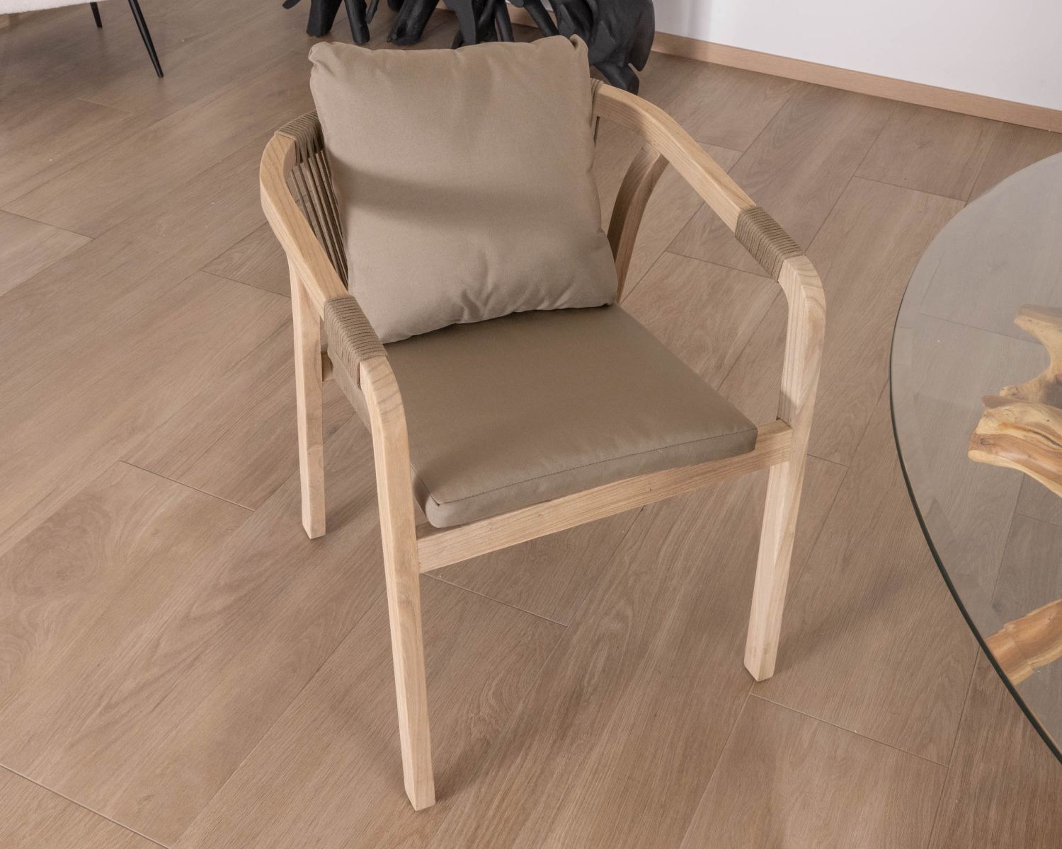 Set di 2 sedie da pranzo in teak rigenerato "Eole" per il massimo comfort e design