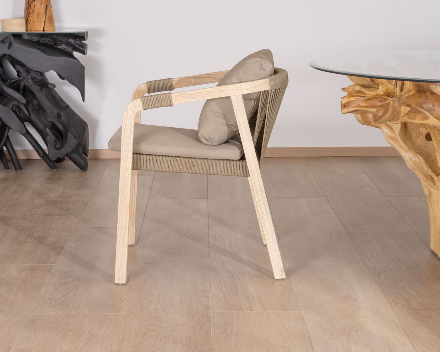 Set di 2 sedie da pranzo in teak rigenerato "Eole" per il massimo comfort e design