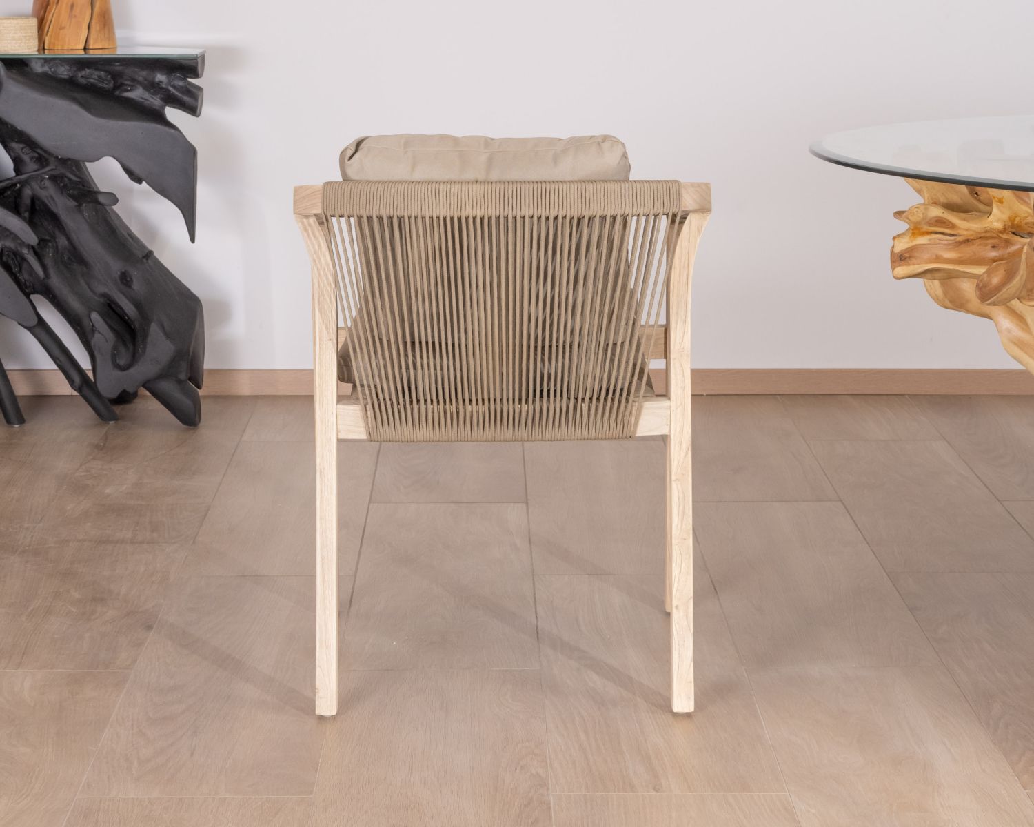 Set di 2 sedie da pranzo in teak rigenerato "Eole" per il massimo comfort e design