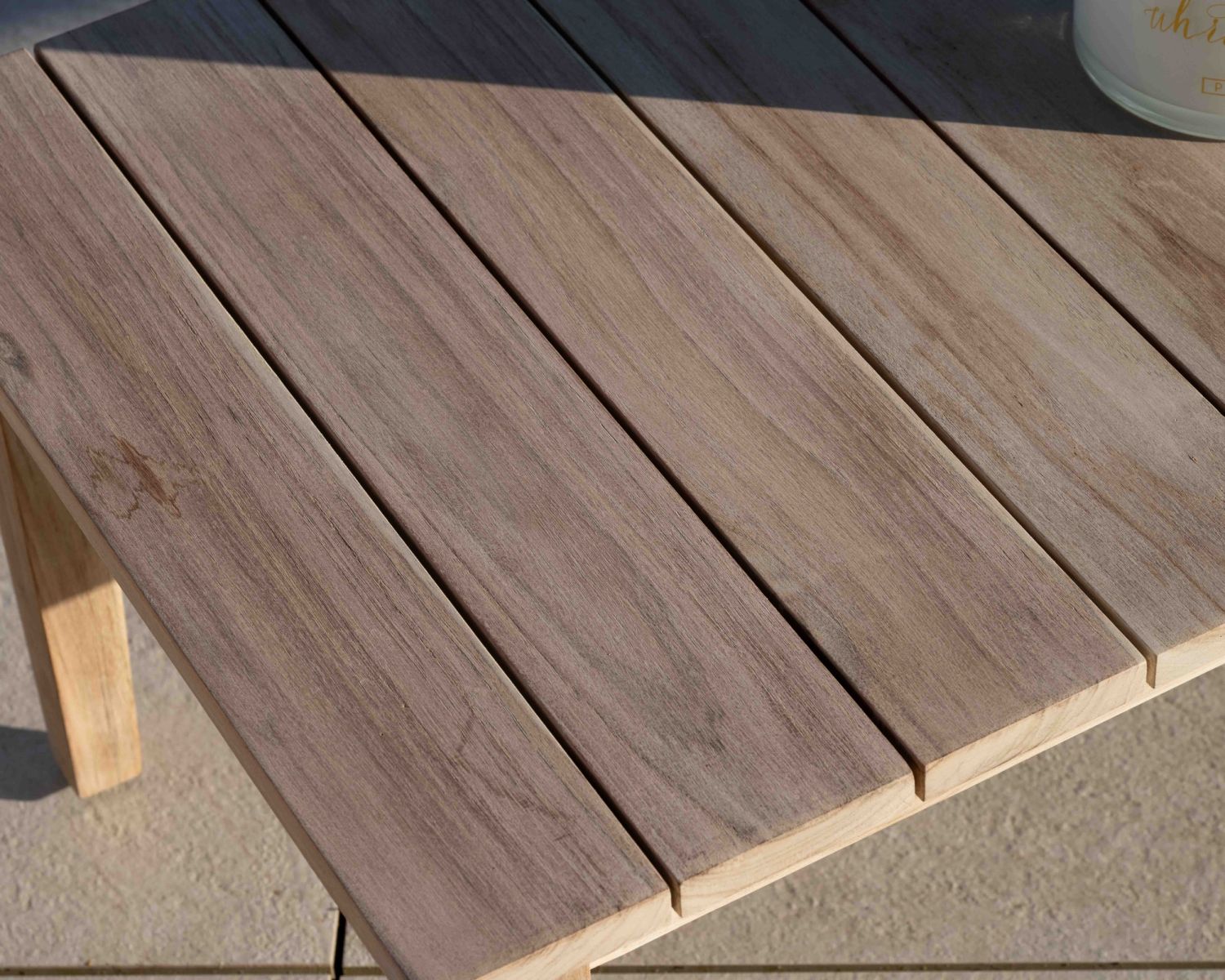 Tavolino rettangolare da esterno in teak massiccio "Rafita" 110 cm