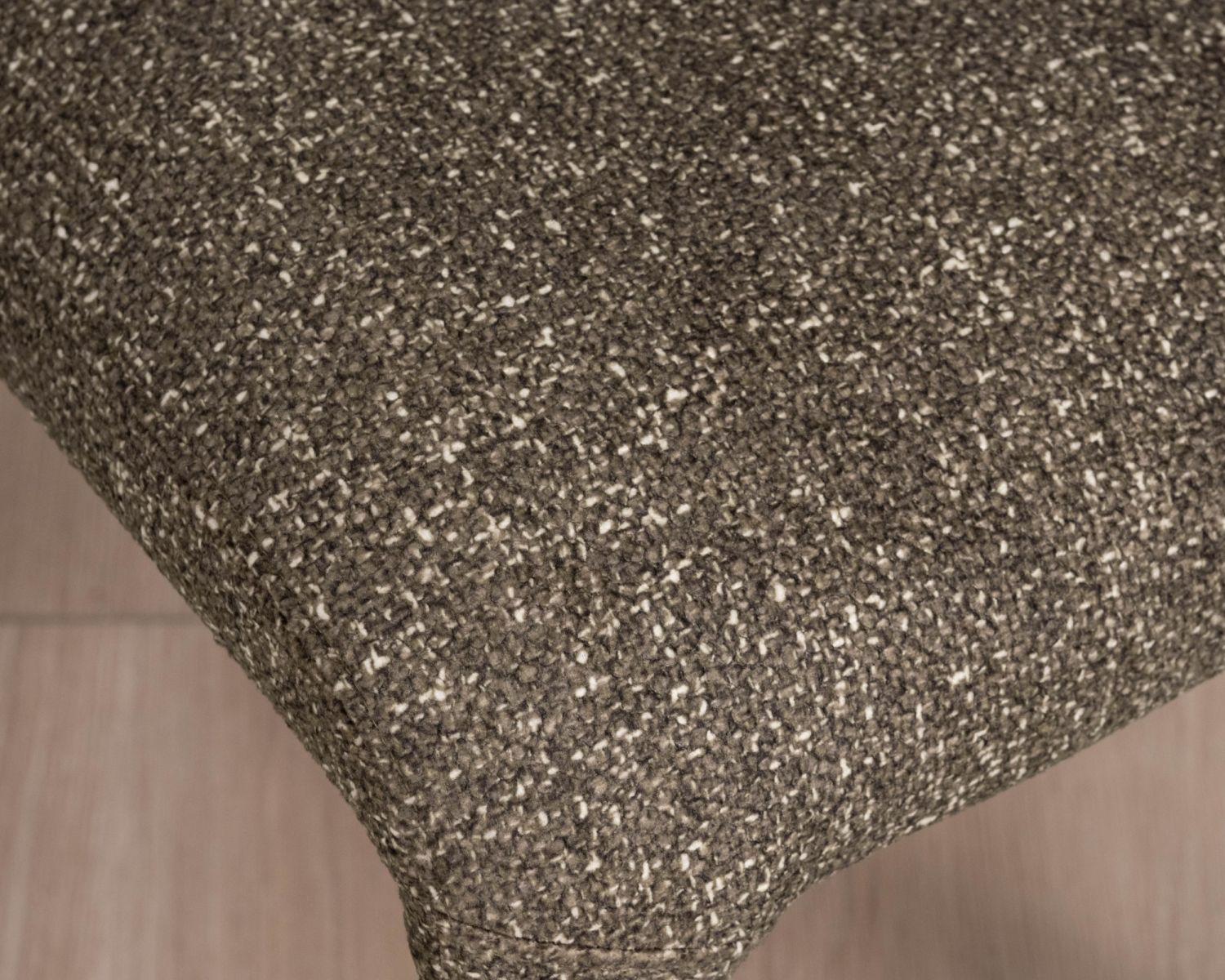 Set di 2 sedie da pranzo imbottite di design "Milano" in tessuto screziato verde kaki