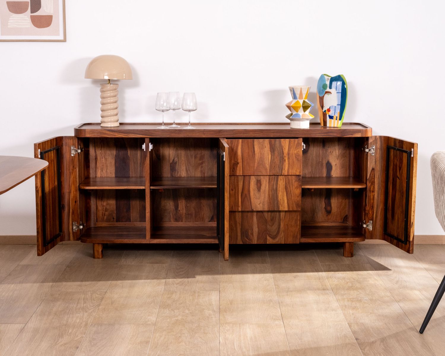 Grande credenza in palissandro da 180 cm "Rosewood