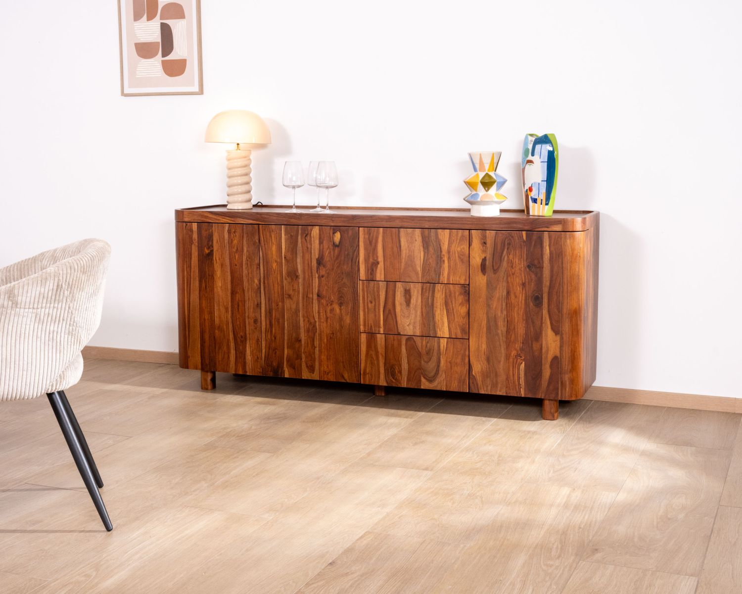 Grande credenza in palissandro da 180 cm "Rosewood