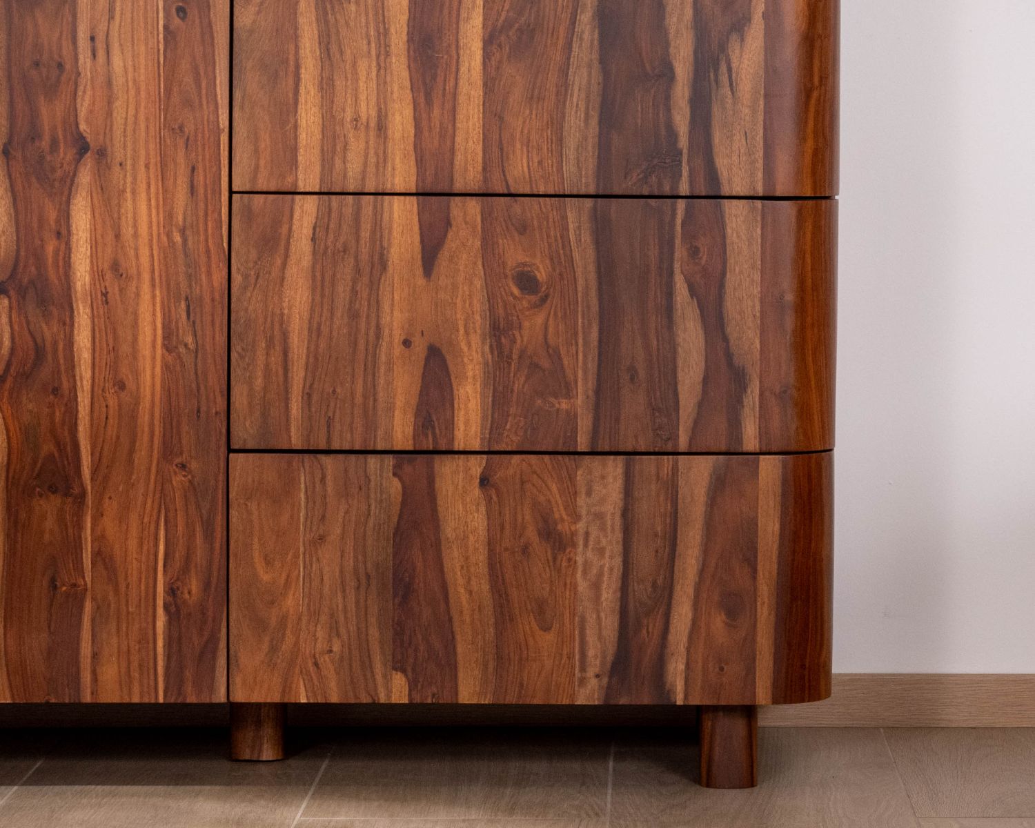 Cassettiera a 3 ante in palissandro 120 cm