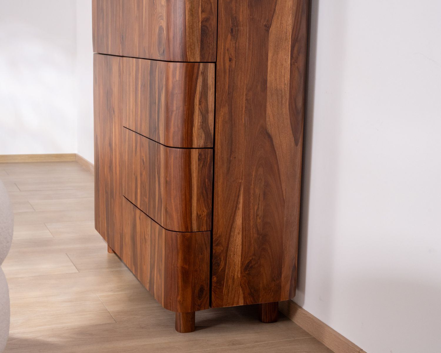 Cassettiera a 3 ante in palissandro 120 cm