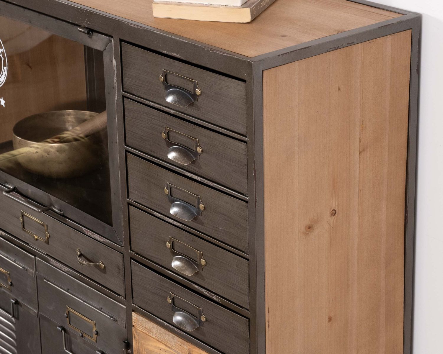 Cassettiera Mélimélo Indus" in legno e metallo