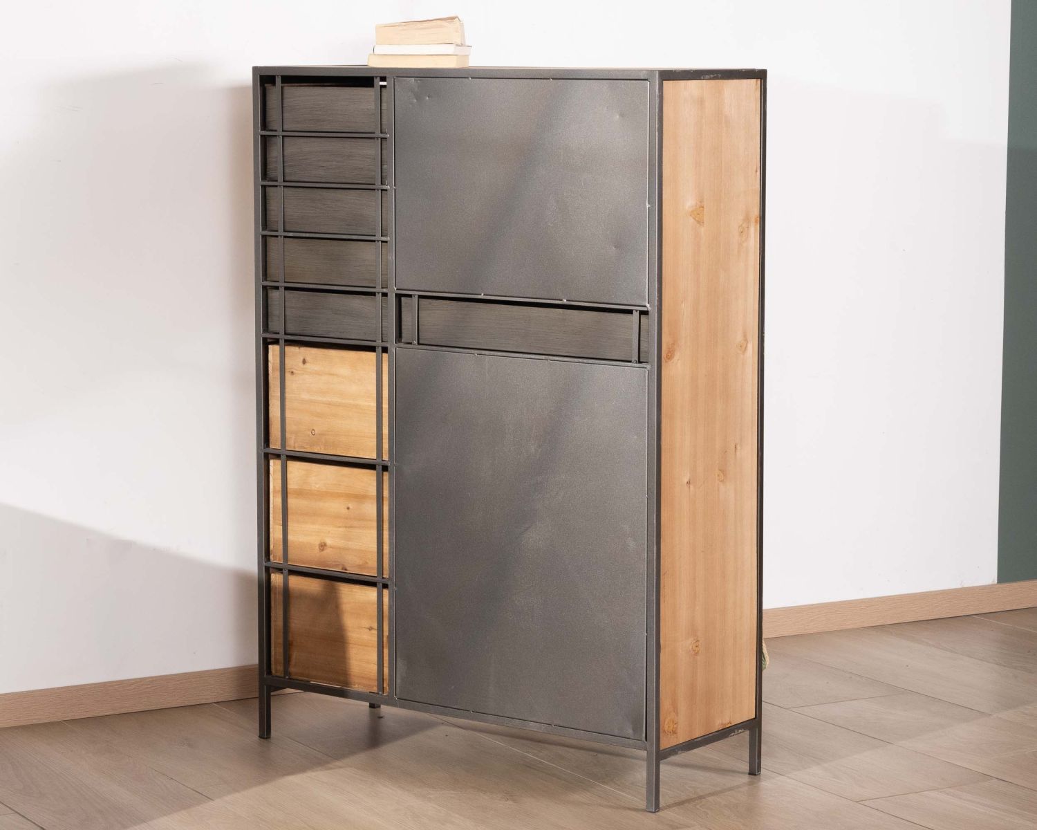 Cassettiera Mélimélo Indus" in legno e metallo