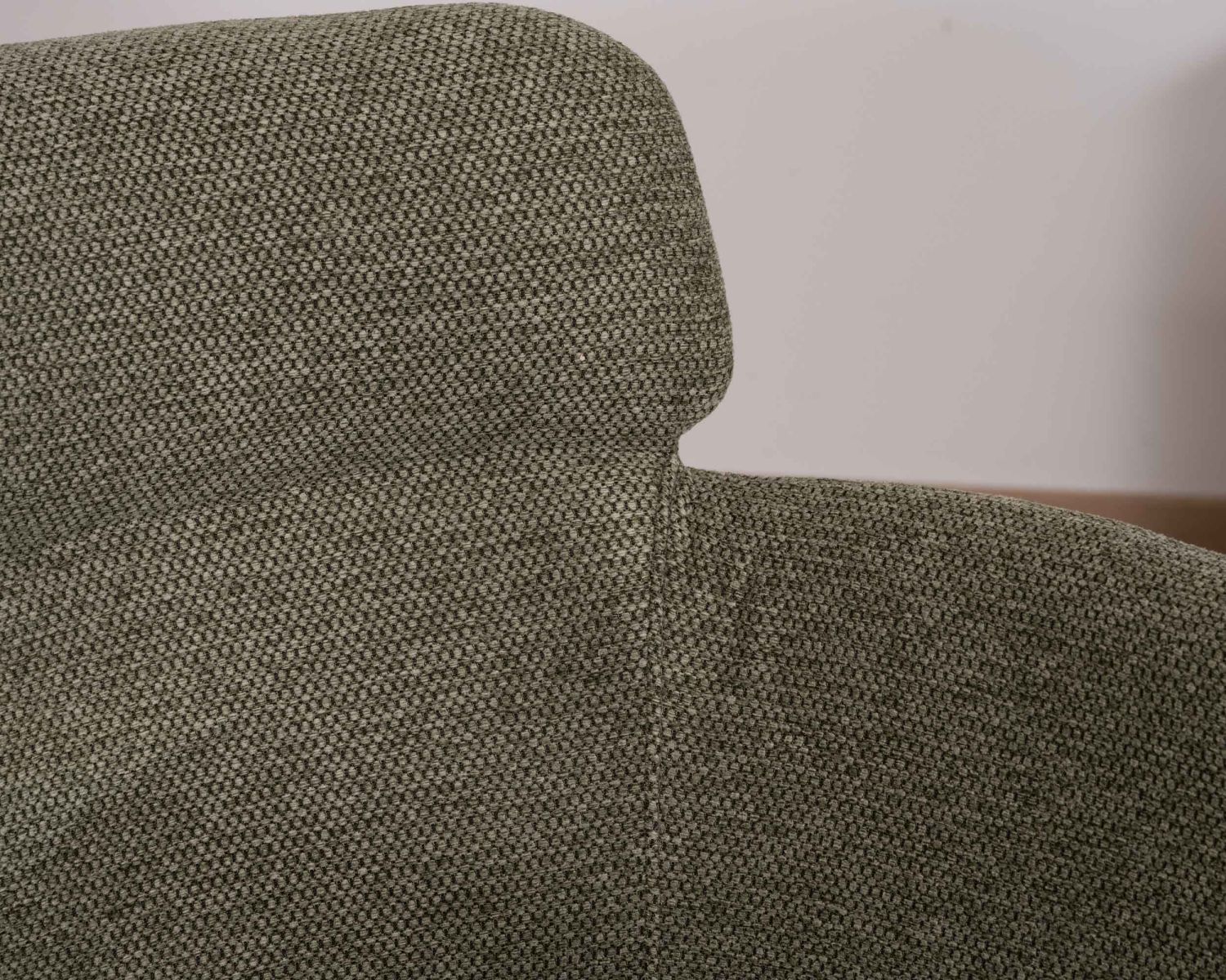 Set di 2 sedie da pranzo in tessuto kaki "Riméno" con gambe in metallo