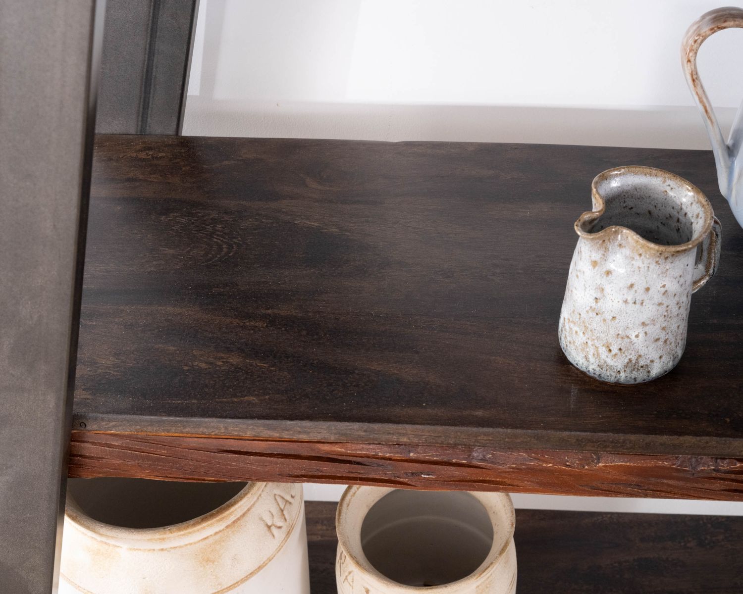 Libreria a 4 livelli "Crescendo" in acacia e metallo