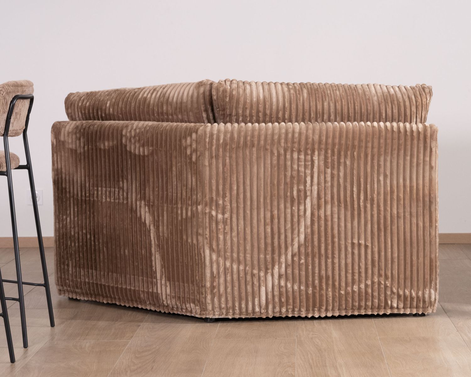 Elemento d'angolo per divano modulare cammello in velluto a coste larghe "Kédusa