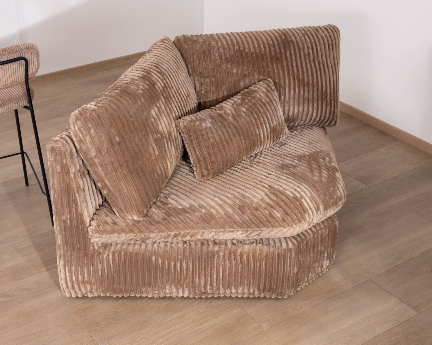 Elemento d'angolo per divano modulare cammello in velluto a coste larghe "Kédusa