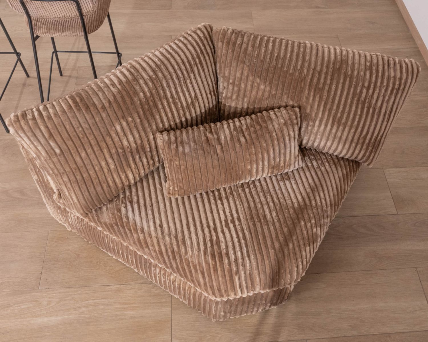 Elemento d'angolo per divano modulare cammello in velluto a coste larghe "Kédusa