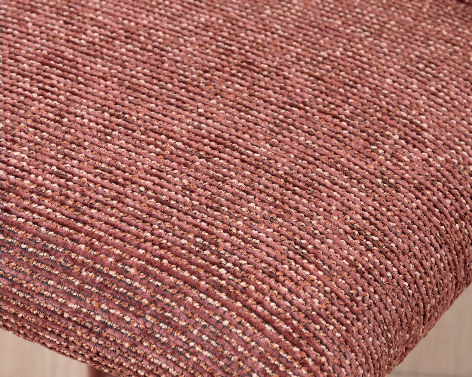 Set di 4 eleganti sedie da pranzo "Otto" in tessuto rosso granata testurizzato con imbottitura integrale