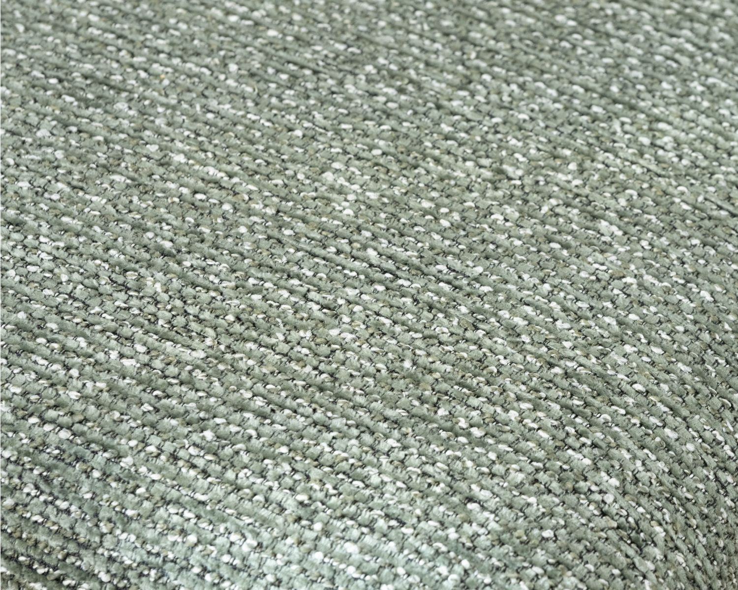 Set di 4 sedie da pranzo contemporanee "Otto" in tessuto verde salvia screziato con rivestimento tessile integrale