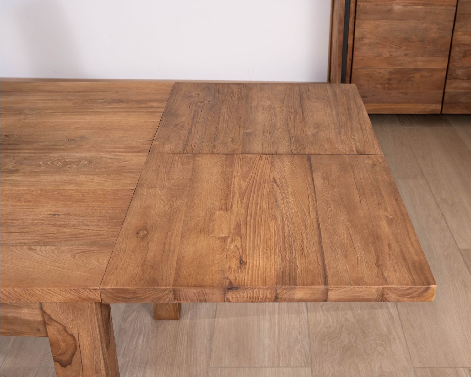 Tavolo da pranzo allungabile "Kayoa" da 160 a 210 cm in teak massiccio di recupero, stile autentico