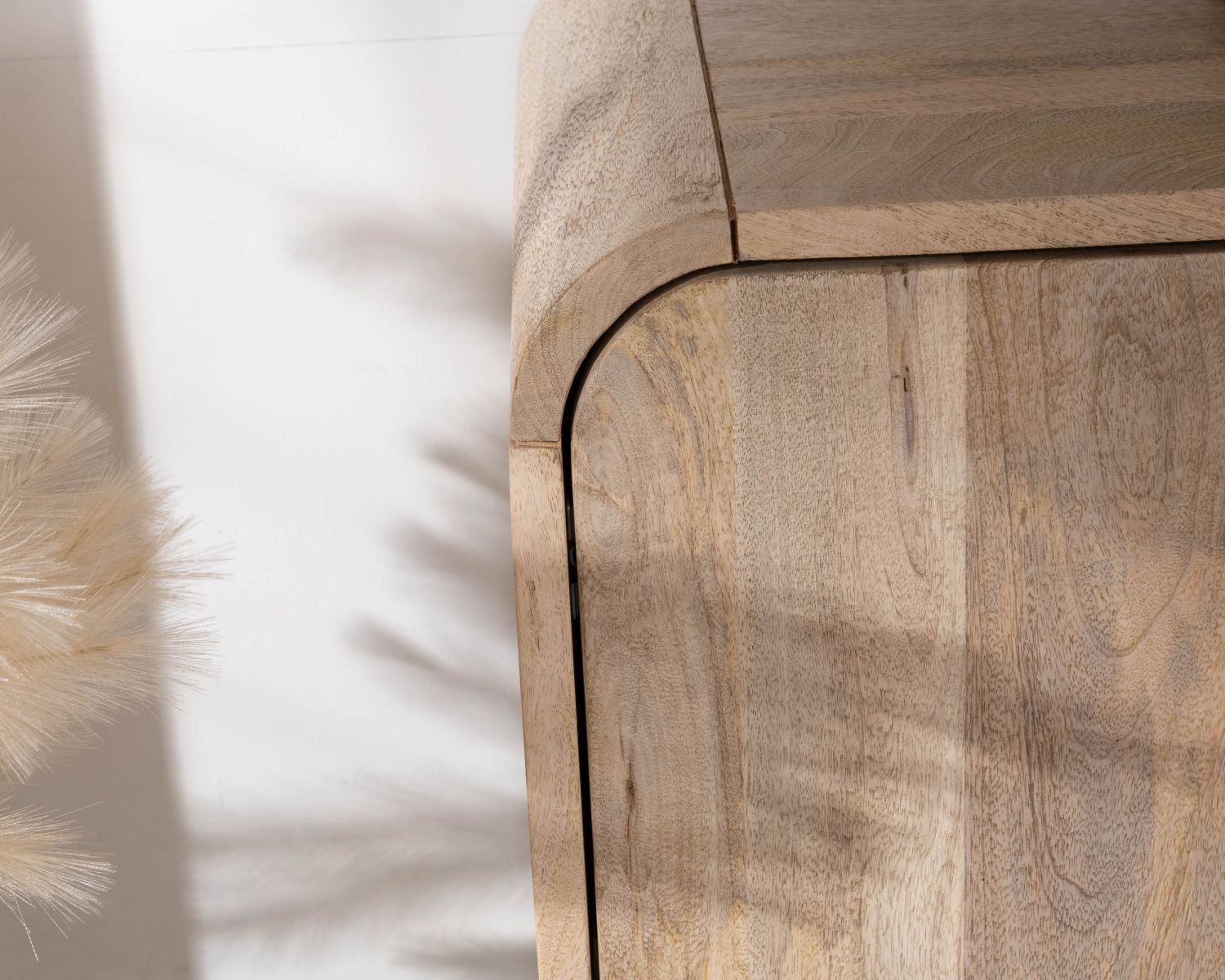 Credenza japandi "Jappy" a 4 ante, 180 cm, legno di mango, design elegante