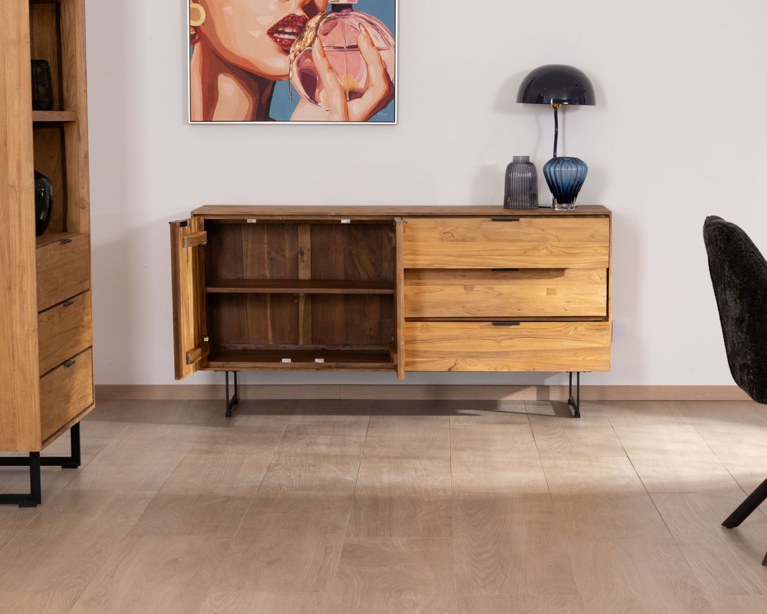 Credenza "Bahia" in teak naturale di recupero