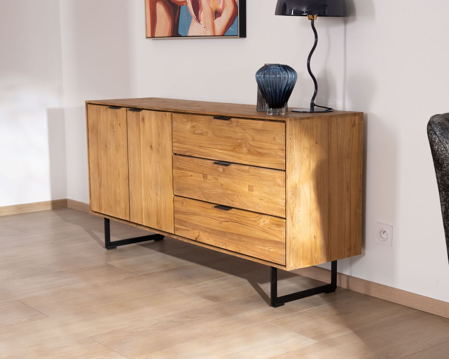 Credenza "Bahia" in teak naturale di recupero