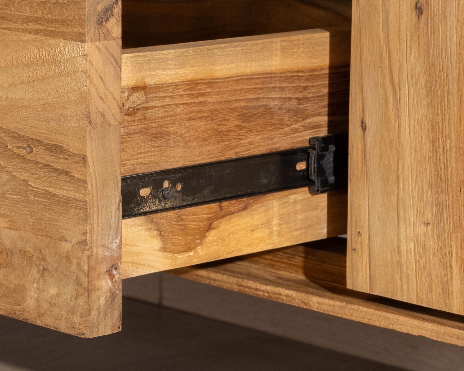 Porta TV in stile retrò "Bahia" in teak di recupero