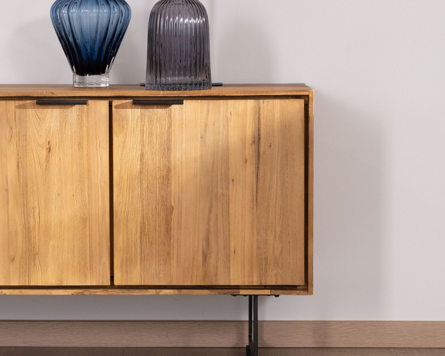 Porta TV grande 200 cm "Bahia" in teak di recupero, stile retrò