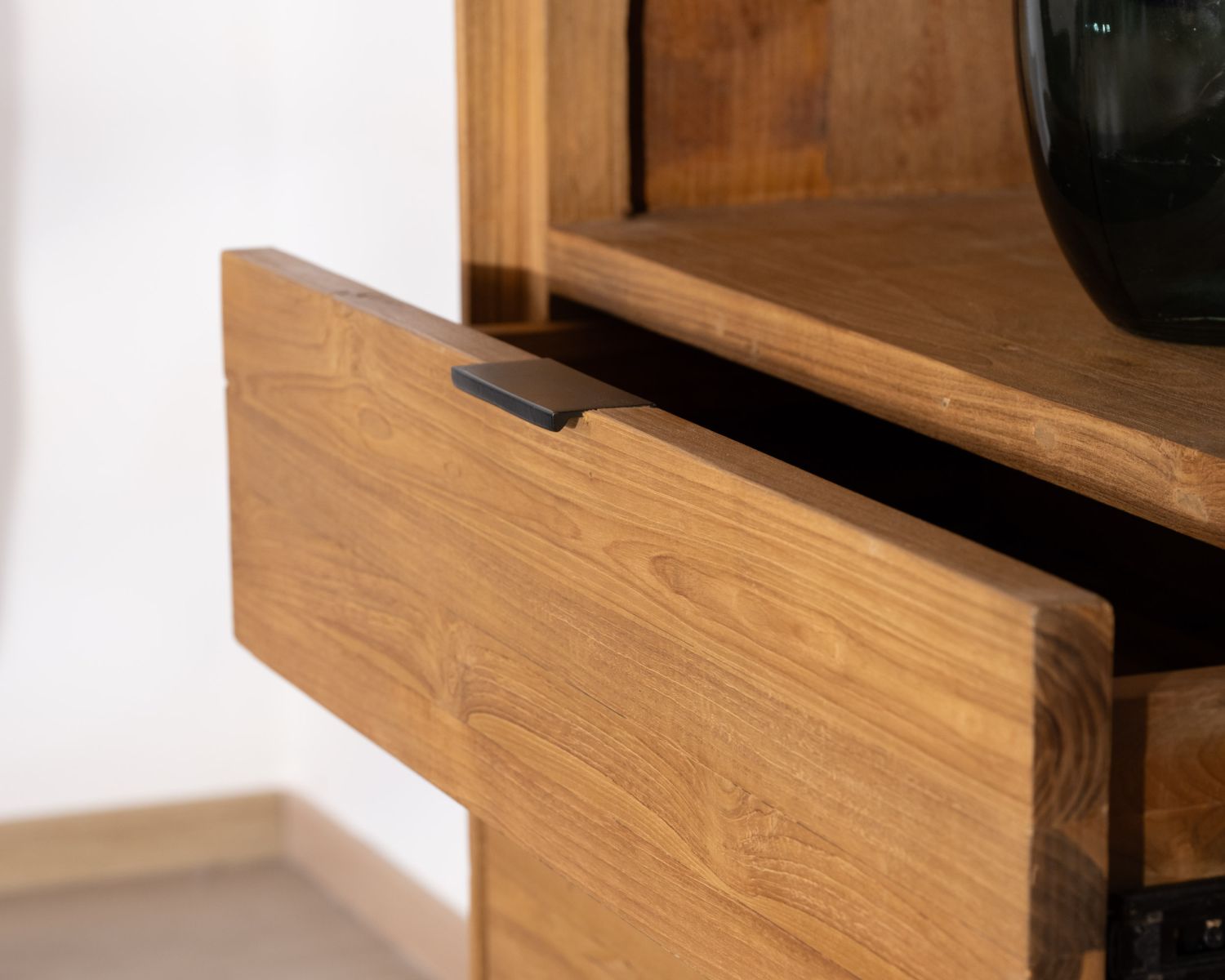 Libreria in teak stile retrò "Bahia", 3 livelli