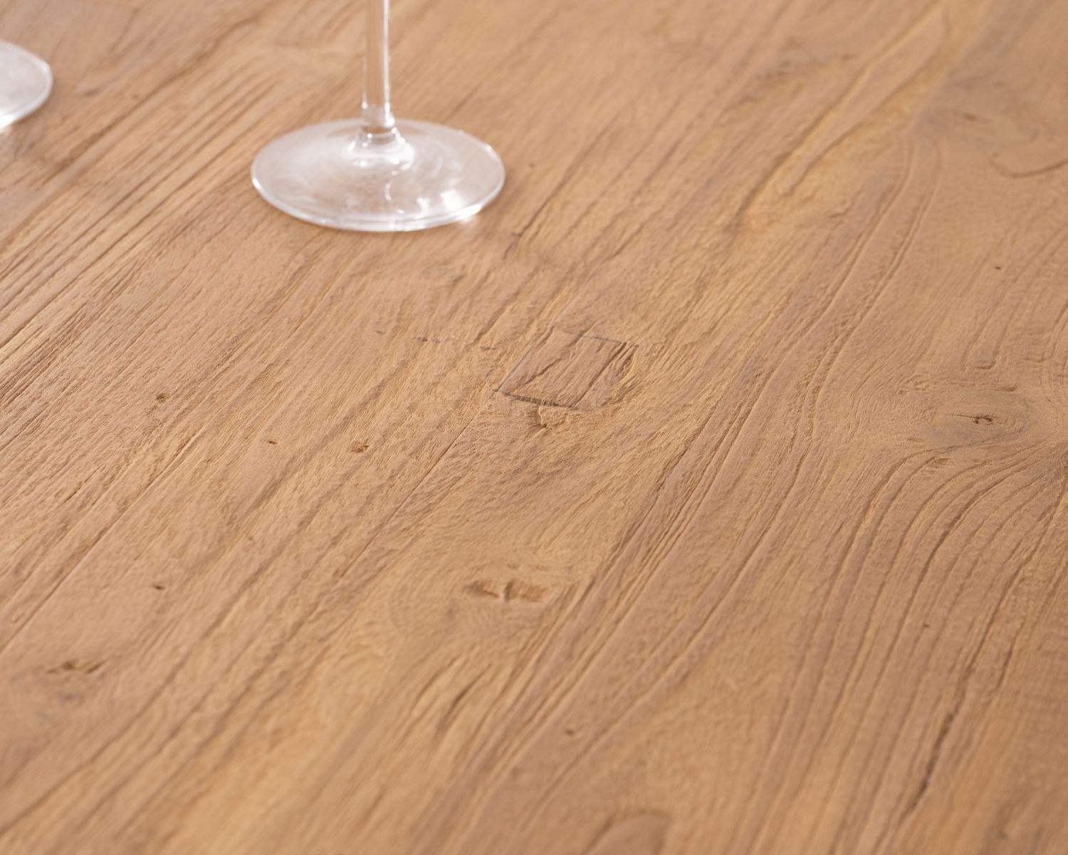 Tavolo da pranzo ovale "Bahia" in teak naturale con gambe Mikado in metallo