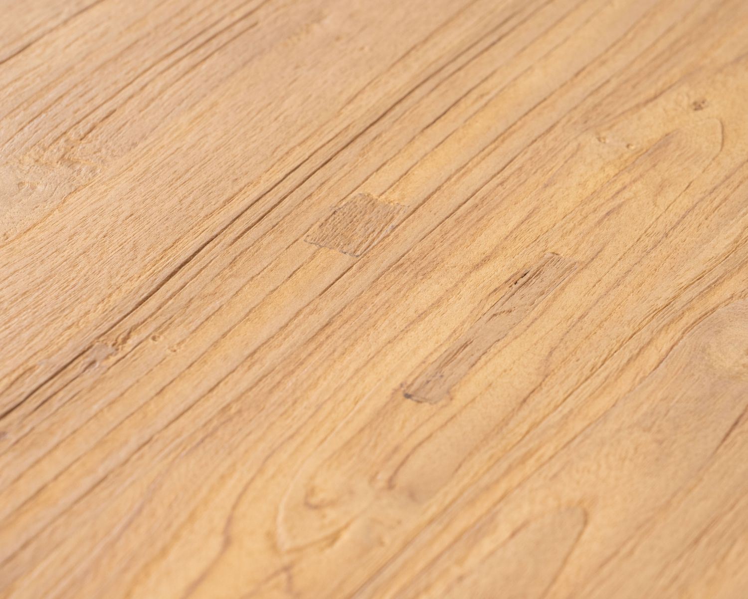 Tavolo da pranzo "Bahia" da 2 m in teak naturale con gambe Mikado in metallo