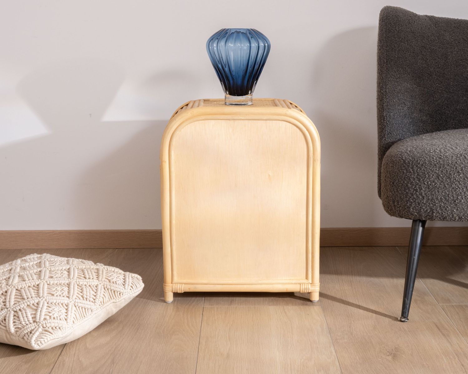 Comodino in rattan multitesturizzato "Noho