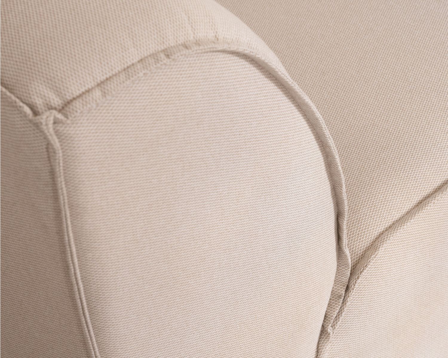 Divano da esterno a 2 moduli "Sunset Bay", tessuto speciale per esterni crema