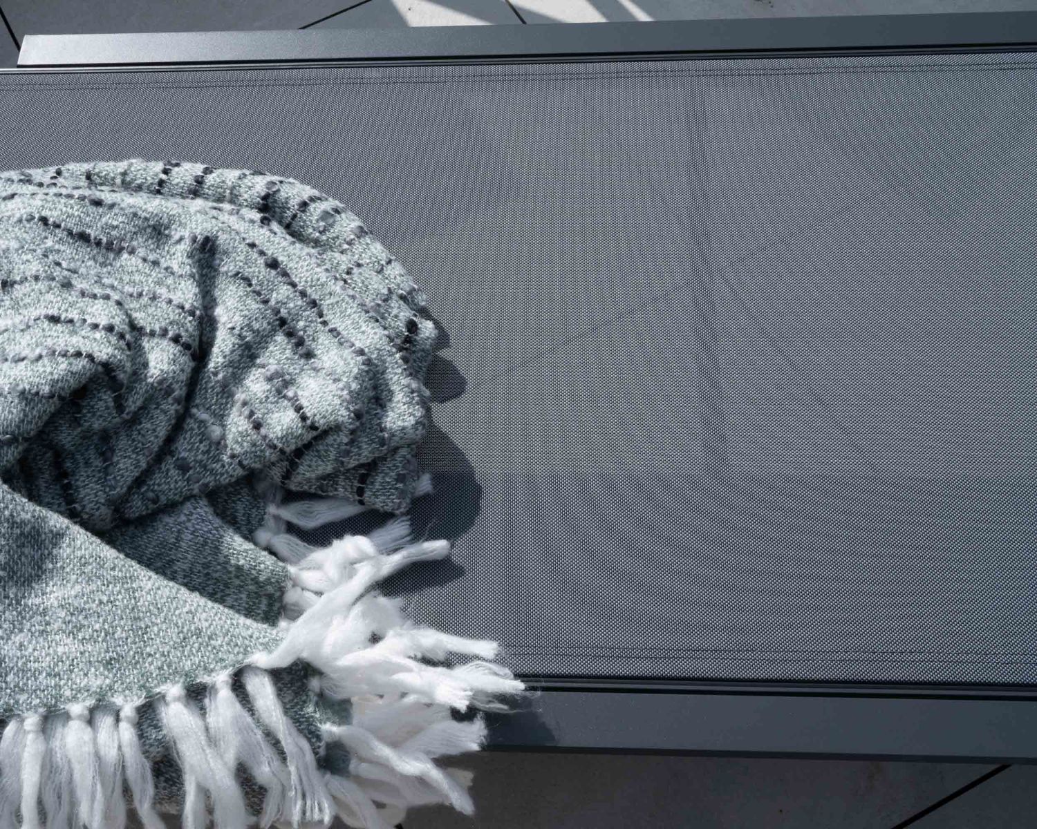 Sdraio "Campobello" in alluminio e textilene color antracite puro