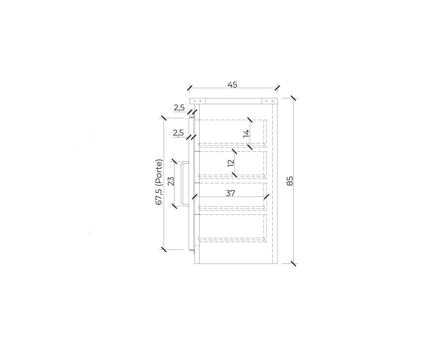 Buffet "Caractère" in metallo e legno da 200 cm con ante scorrevoli