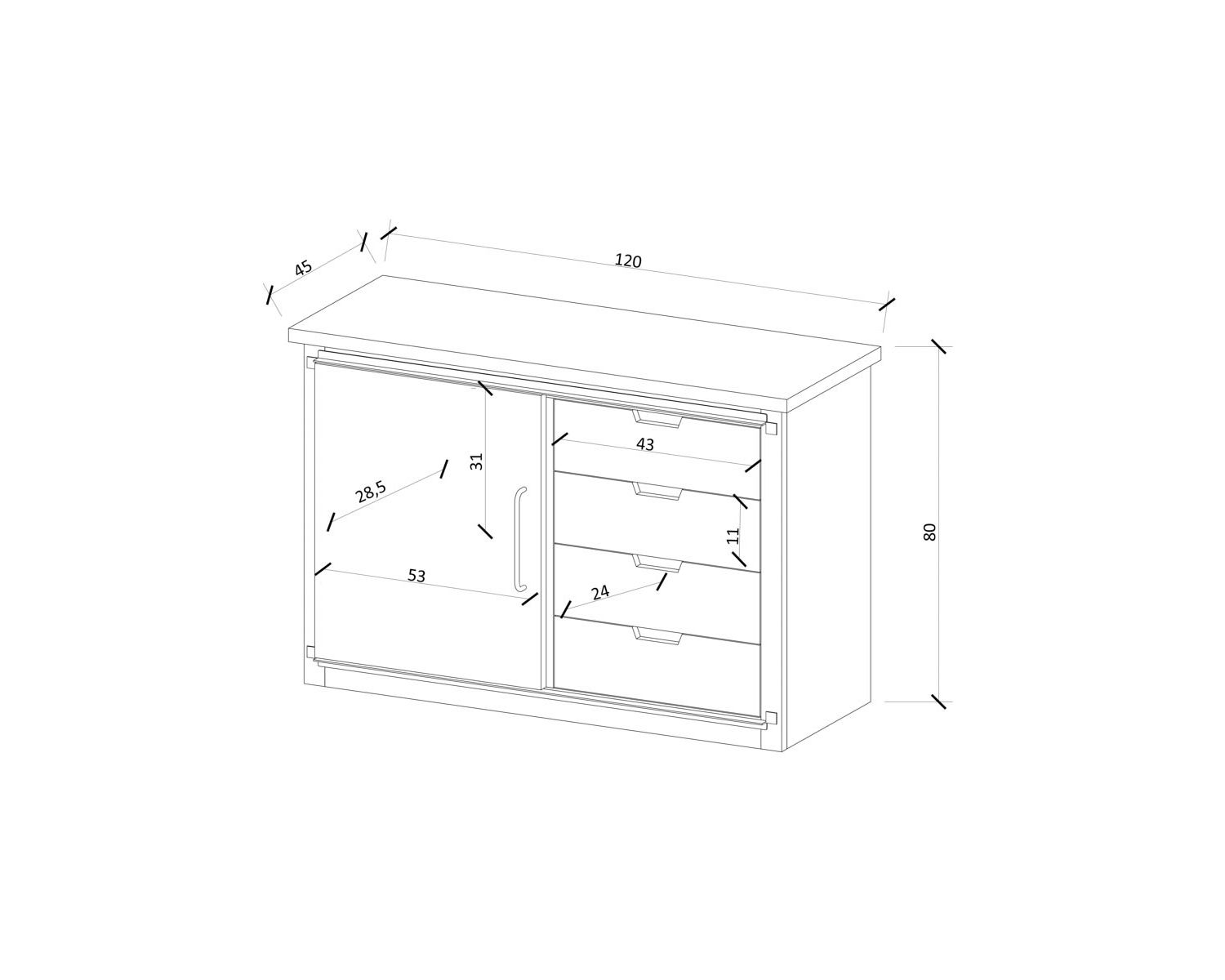 Mobile da bagno ad ante scorrevoli "Caractère