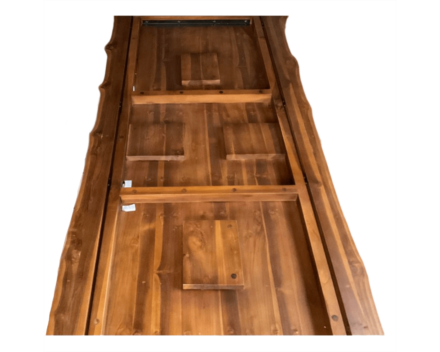 Tavolo in legno massiccio di recupero "Valley" con gambe a stella in metallo nero 200 cm