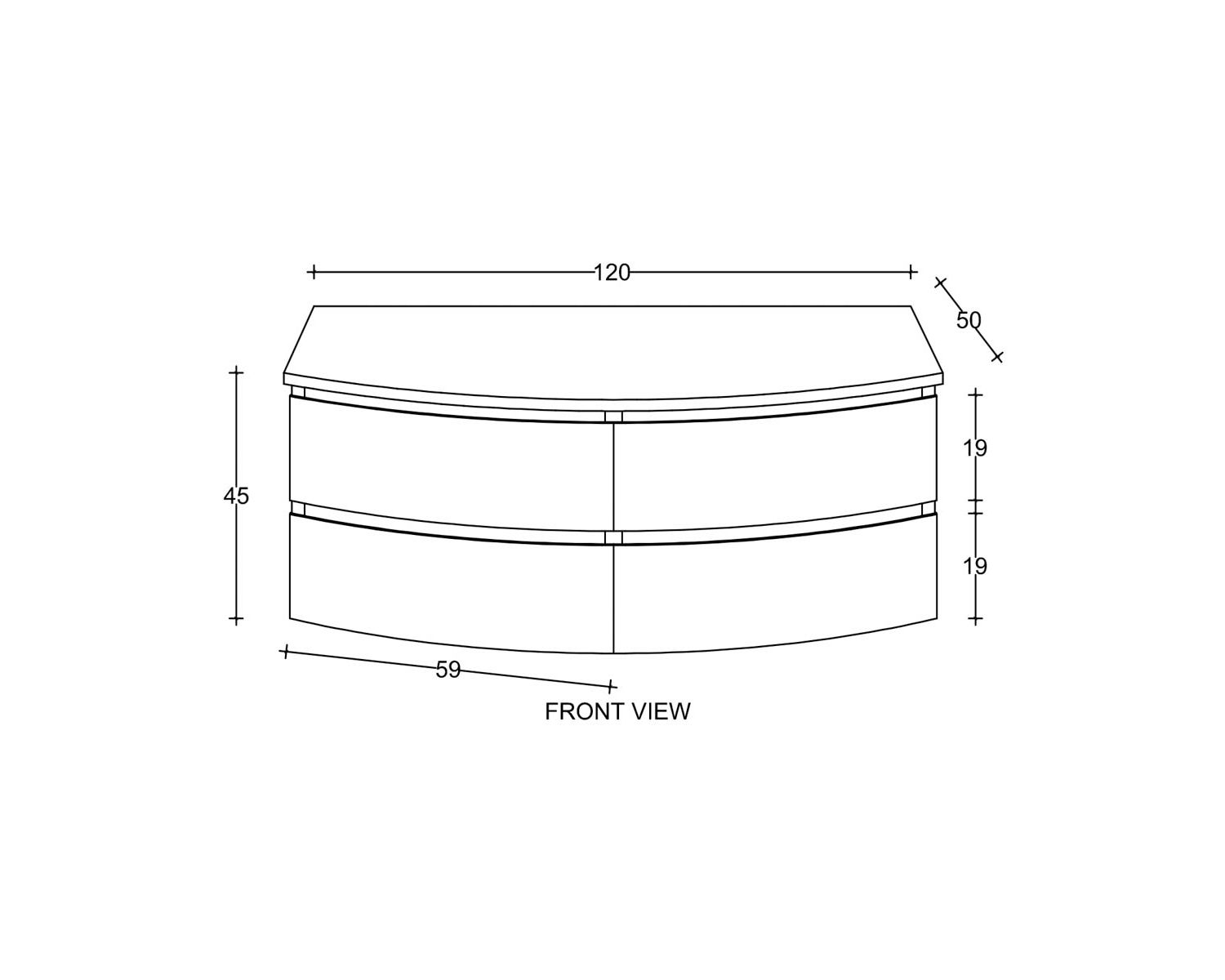 Mobiletto HanoÏ" sospeso in teak 120 cm