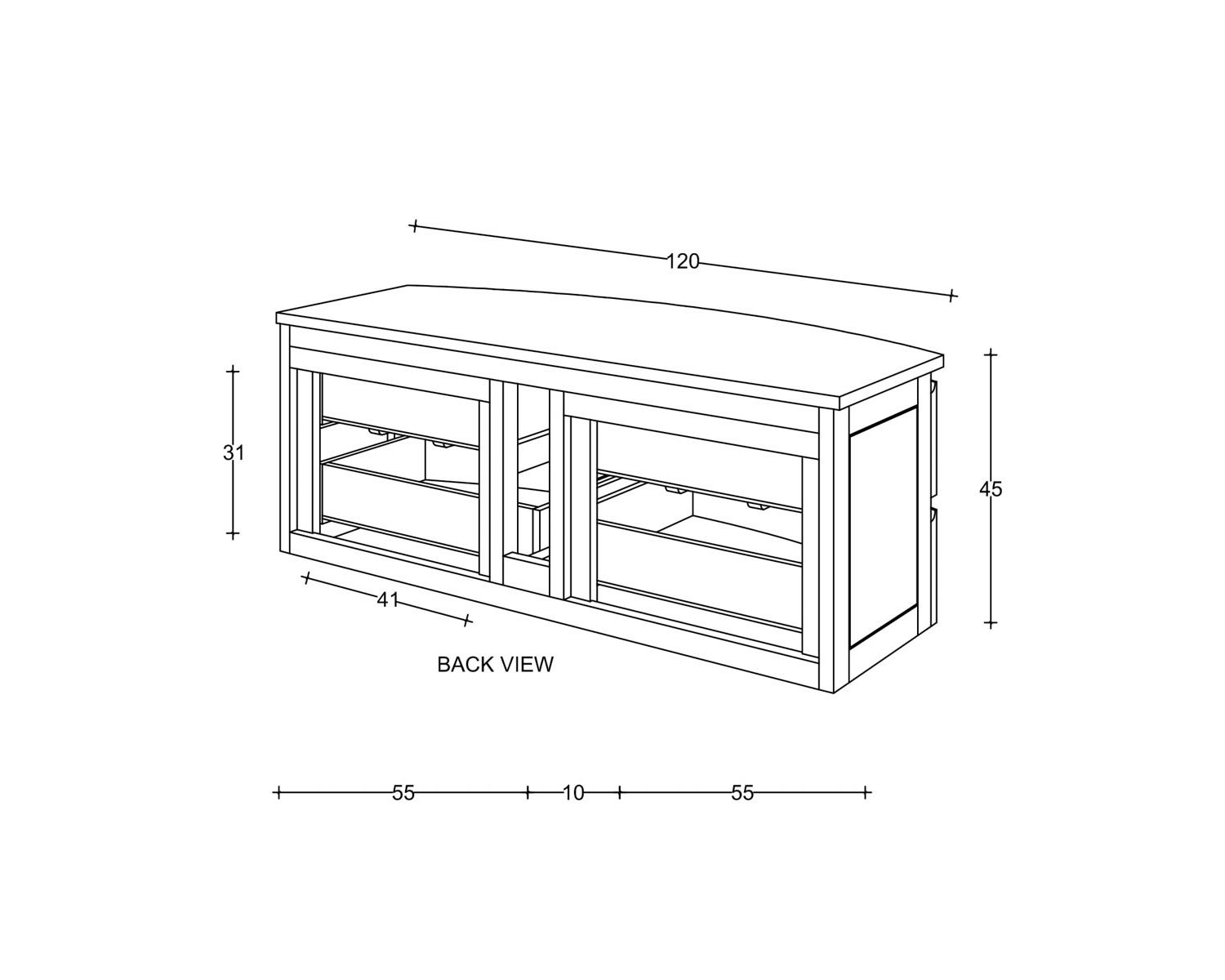 Mobiletto HanoÏ" sospeso in teak 120 cm