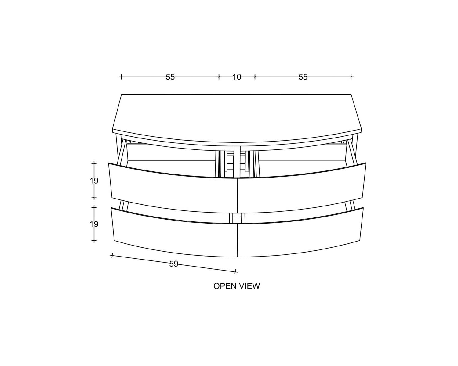 Mobiletto HanoÏ" sospeso in teak 120 cm