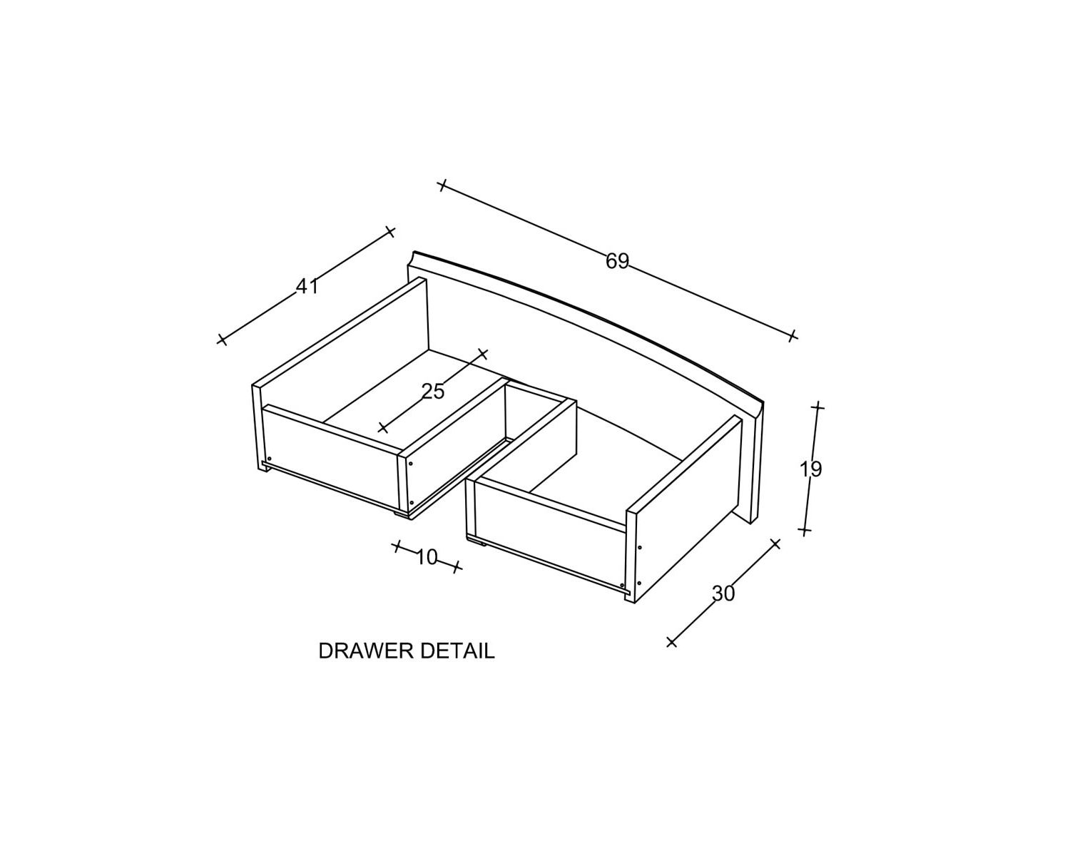 Mobiletto sospeso in teak "HanoÏ" 140 cm