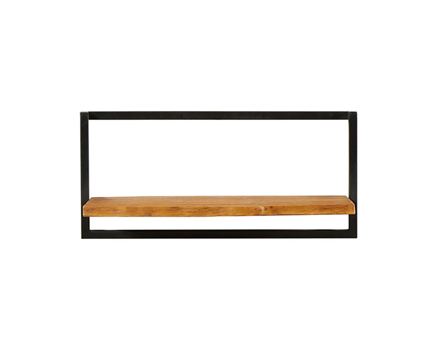Scaffale a 1 ripiano "Ulva" in teak rigenerato e metallo